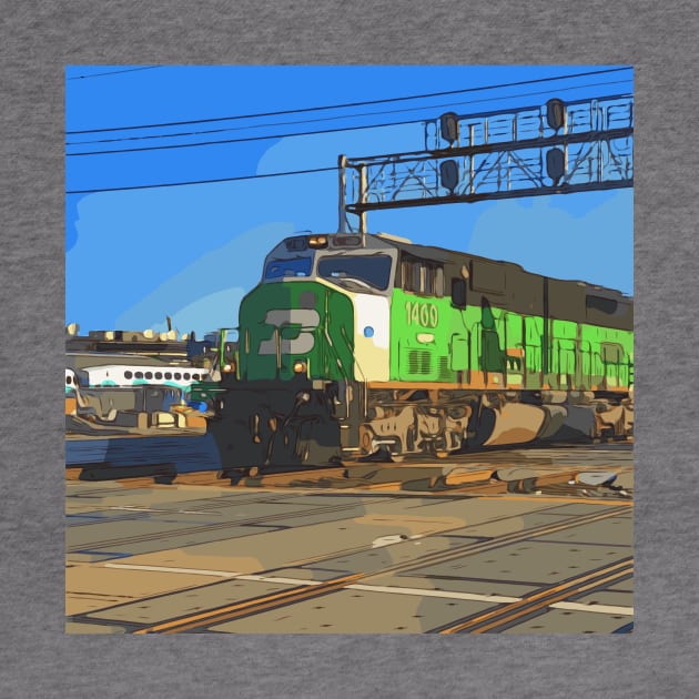 Burlington Northern Train Locomotive by WelshDesigns